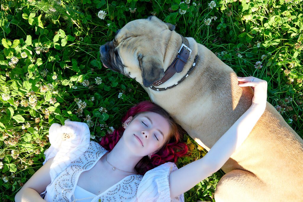 min hund og mig