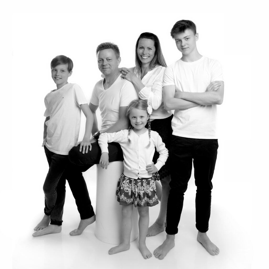 familie fotograferin i studie