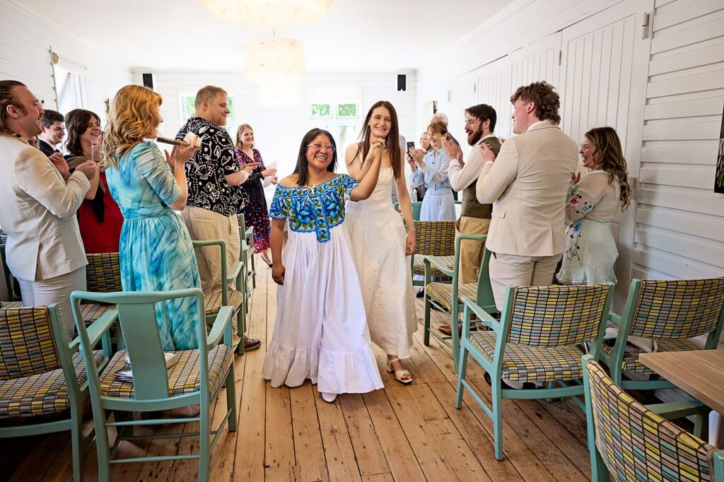 two brides got married